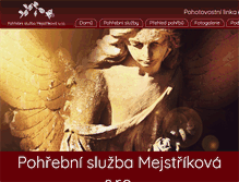 Tablet Screenshot of pohrebnisluzba-mejstrikova.cz